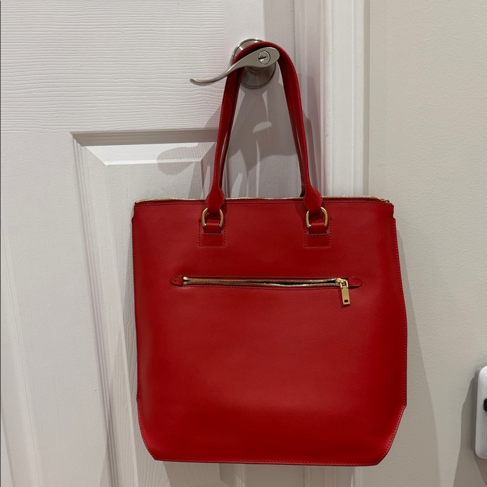 J. Crew Bold Red Tote Bag